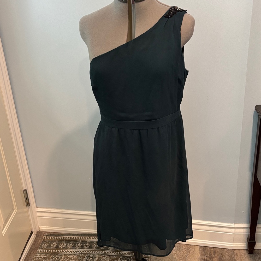 Women's Smart Set One-Shoulder Dark Green Cocktail Dress Size 14